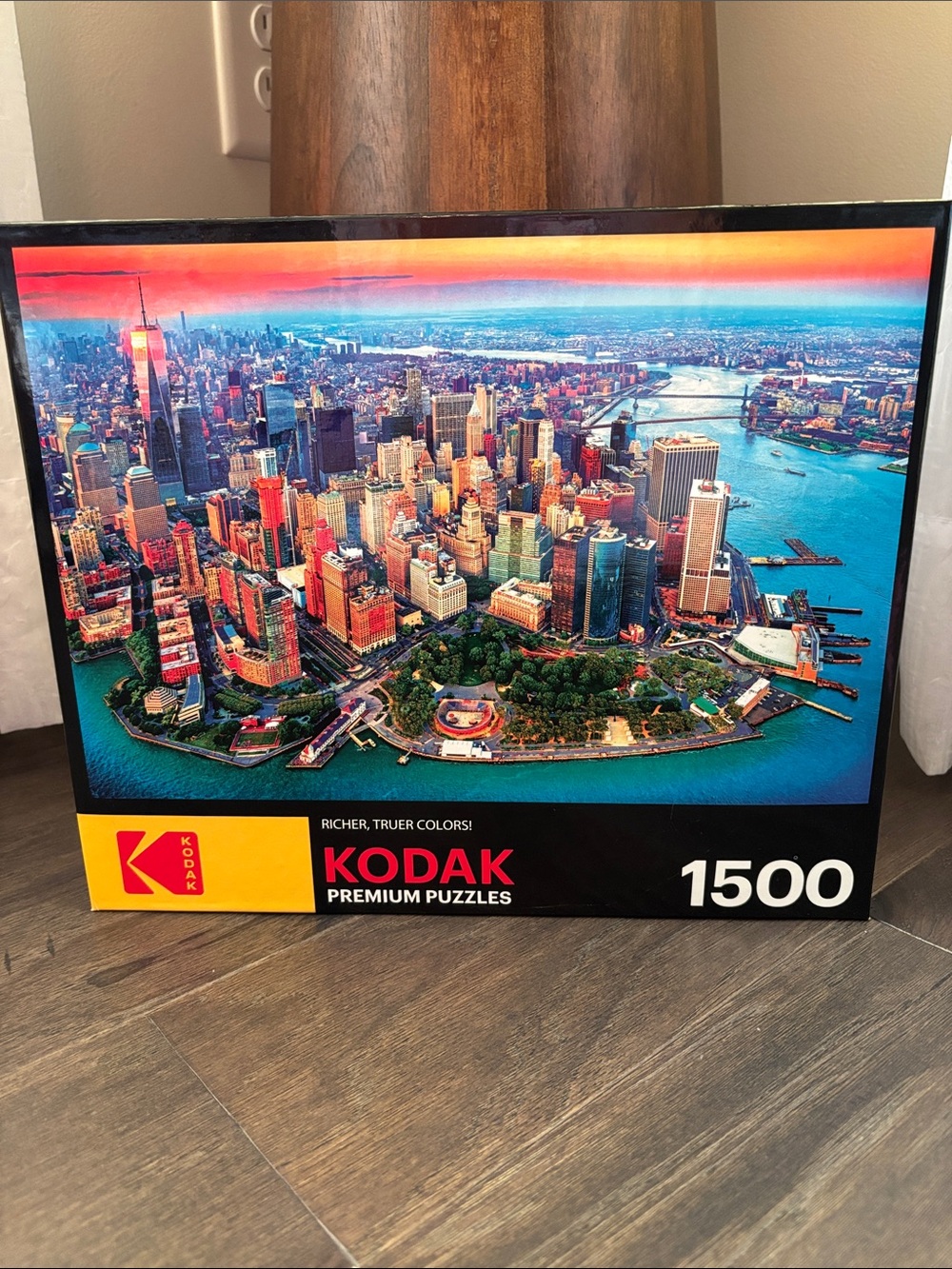Kodak Arial View Of Manhattan, NYC Premium Puzzle 1500 piece,sturdy puzzle board